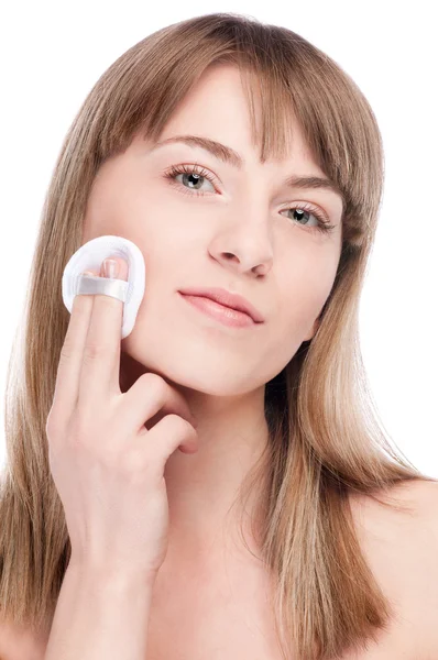 Young woman with perfect health skin of face — Stock Photo, Image