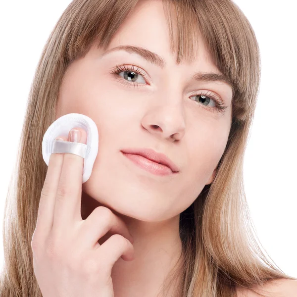 Young woman with perfect health skin of face — Stock Photo, Image