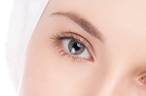 Part of woman face: closeup eye — Stock Photo, Image