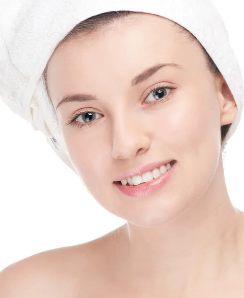 Young woman with perfect health skin of face — Stock Photo, Image