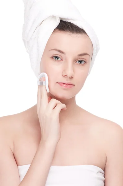 Young woman with perfect health skin of face — Stock Photo, Image