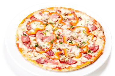 lezzetli İtalyan biberli pizza