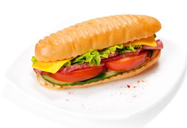 Jambonlu ve peynirli sandviç