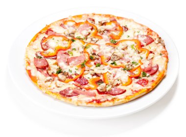 lezzetli İtalyan biberli pizza