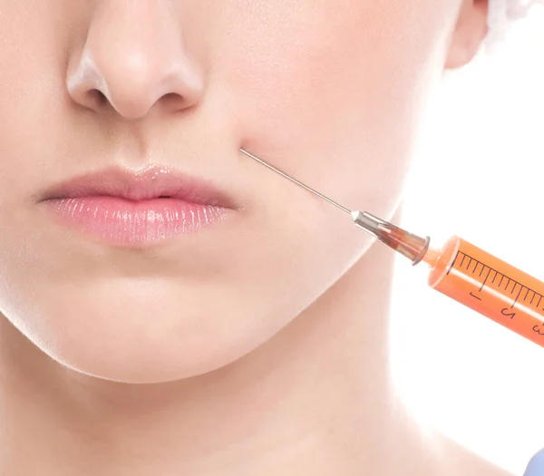Inyección cosmética de botox en la cara — Foto de Stock