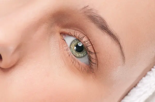 Part of woman face: closeup eye — Stock Photo, Image