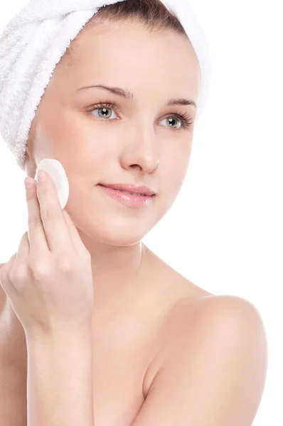 Young woman with perfect health skin of face — Stock Photo, Image