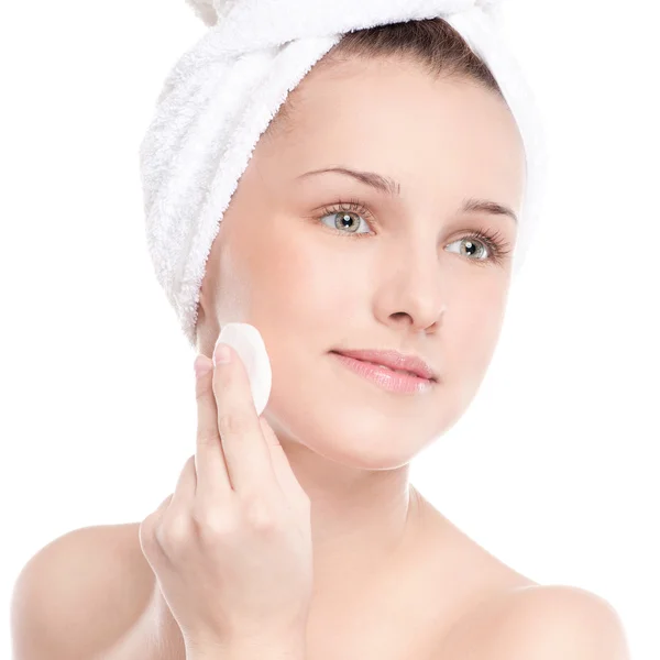 Young woman with perfect health skin of face — Stock Photo, Image