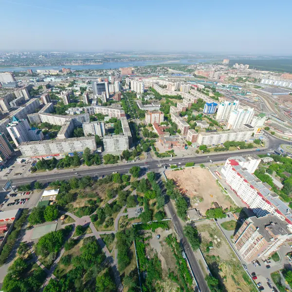Uitzicht op de stad vanuit de lucht — Stockfoto