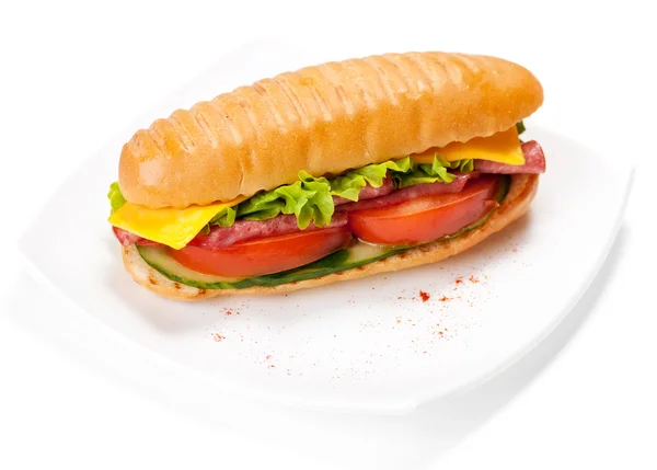 Бутерброди з шинкою та сиром — стокове фото