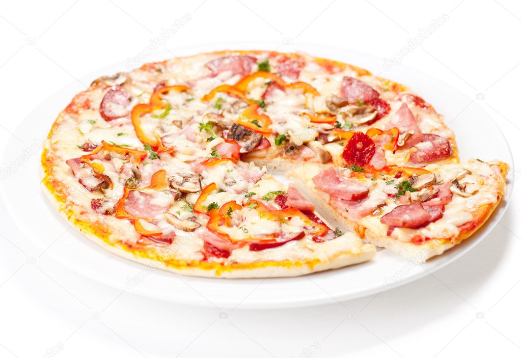 Tasty Italian Pepperoni pizza