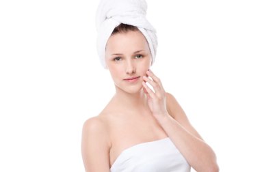 mükemmel bir cilt genç kadının portresi