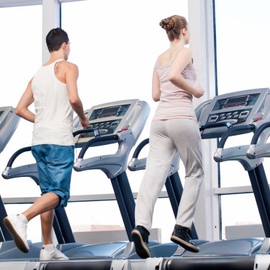 kadın ve erkek spor egzersiz.