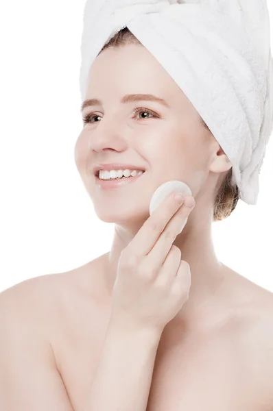 Young woman with perfect health skin of face — Stock Photo, Image