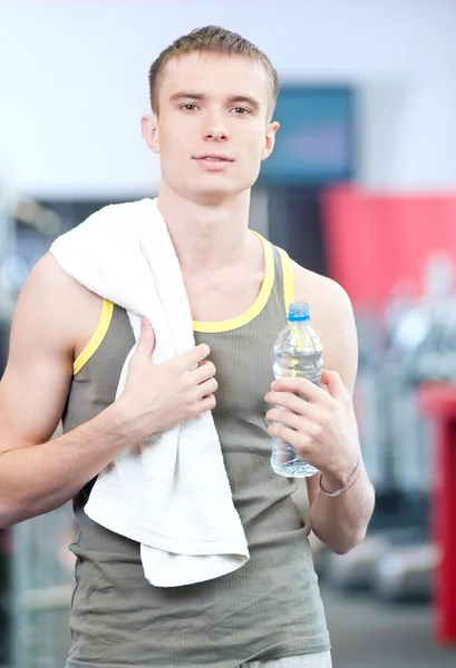 Man drinking water after sports Stock Picture