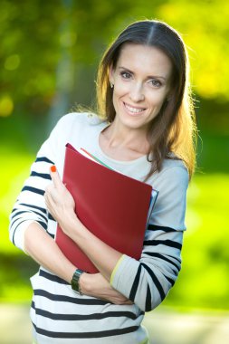 iş kadını ile kağıdı ağıl