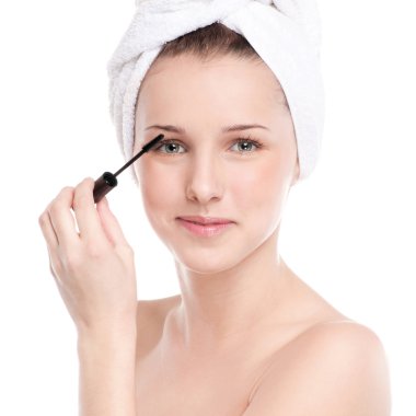 güzel bir kadınla fırça alıp yapmak