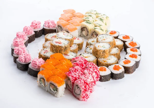 Japanese food restaurant, sushi maki gunkan roll plate or platter set. Sushi set and composition