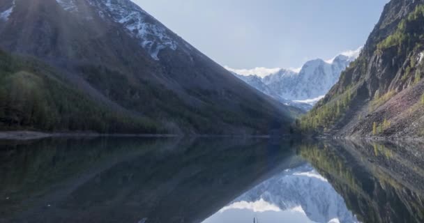 Uhd Lac Montagne Timelapse Heure Été Automne Nature Sauvage Vallée — Video