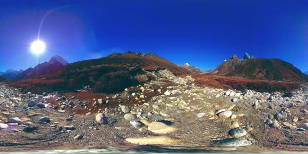 Dingboche Aldea Pheriche Nepal Punto Básico Pista Campamento Base Everest — Vídeo de stock