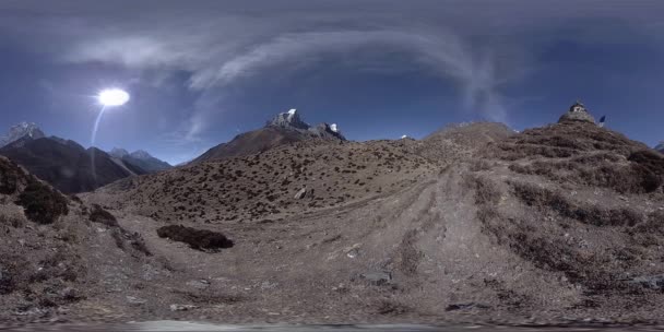 Dingboche Pheriche Village Nepal Basic Point Everest Base Camp Track — Stock Video