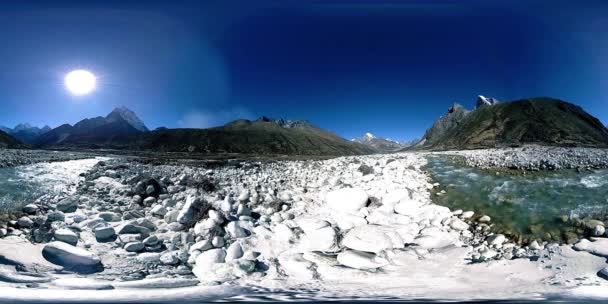 Nepal Deki Dingboche Pheriche Köyünün Everest Ana Kamp Alanının Temel — Stok video