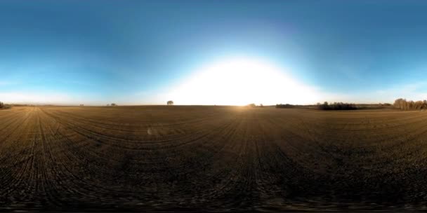 Vue Aérienne 360 Vol Bas Dessus Paysage Rural Été Avec — Video