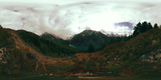 360 Time Lapse Lac Montagne Saison Hiver Nature Sauvage Sibérie — Video