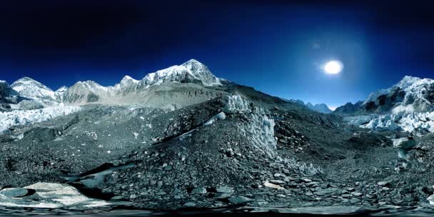 Vista Panorámica 360 Del Campamento Base Del Everest Monte Everest — Vídeo de stock