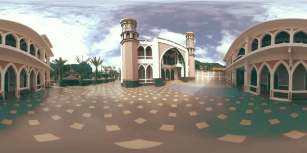 360 Exterior Internal Square Mosque Islamic Muslim Building History Monument — Stock Video
