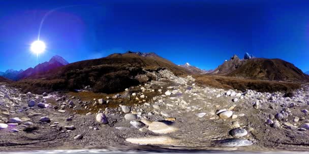 Dingboche Och Pheriche Byn Nepal Grundläggande Punkt För Everest Baslägret — Stockvideo