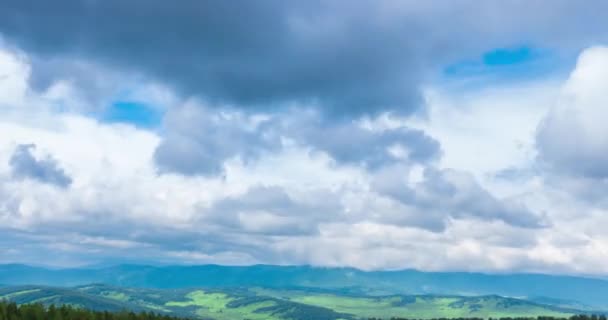 Montanha Lago Time Lapse Hora Verão Outono Natureza Selvagem Campo — Vídeo de Stock