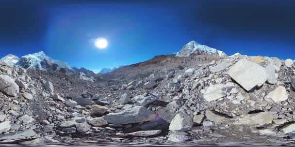 Vista Panorámica 360 Del Campamento Base Del Everest Monte Everest — Vídeo de stock