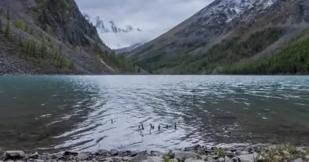 Uhd Montanha Lago Timelapse Verão Outono Natureza Selvagem Monte Vale — Vídeo de Stock