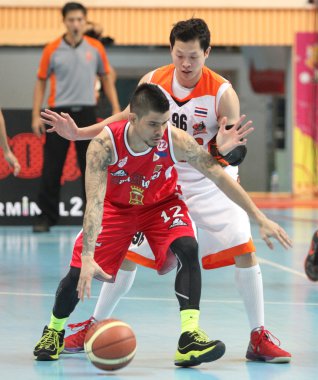 BANGKOK - MAY 28:Paulo Hubalde (12) participates in an ASEAN Basketball League 