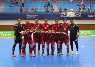 Lübnan futsal takımı Oyunlar Tayland ile fotoğraf önce başlamak ateş