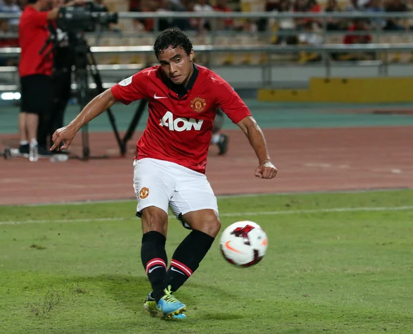 Rafael da silva z man utd. — Zdjęcie stockowe