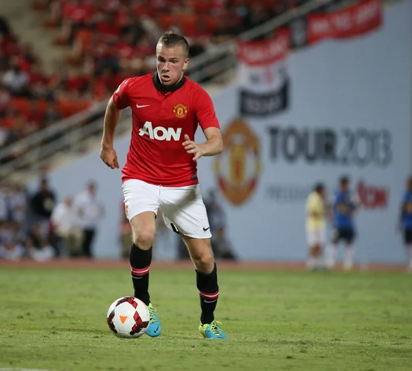 Tom cleverley (r) z man utd. — Zdjęcie stockowe