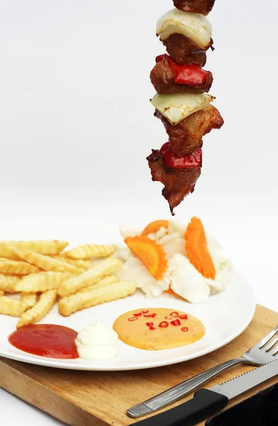 Varkensvlees kebab — Stockfoto