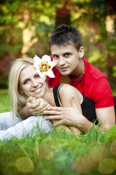 Retrato de una pareja amorosa — Foto de Stock