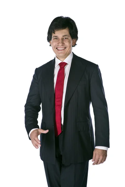 Handsome businessman on white background Royalty Free Stock Images