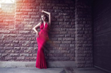 Güzel bir kadının portresi.