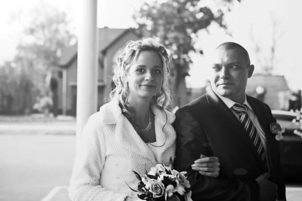 Portrét dvojice, manžel a manželka, svatba — Stock fotografie