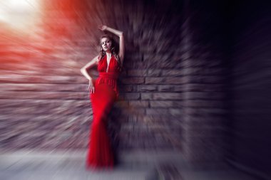 Güzel bir kadının portresi.