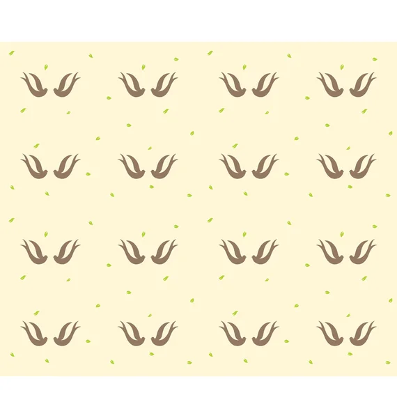 Swallows bird pattern — Stock Vector