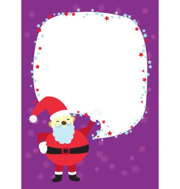 Noel Noel Baba yan tümce şablon kartı