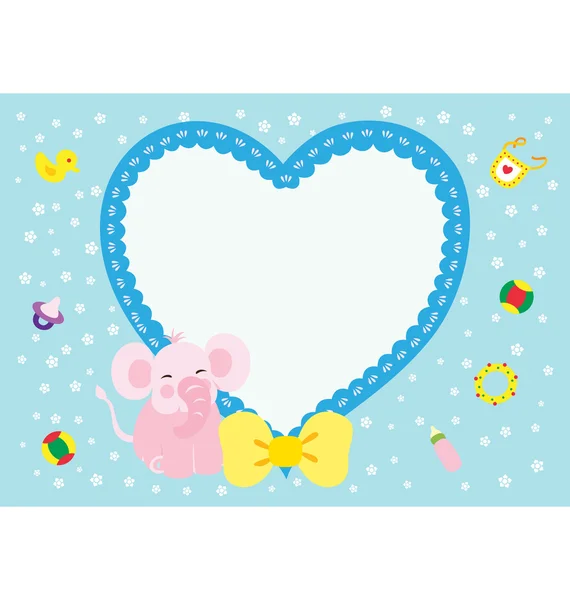 Piccolo elefante rosa neonato — Vettoriale Stock