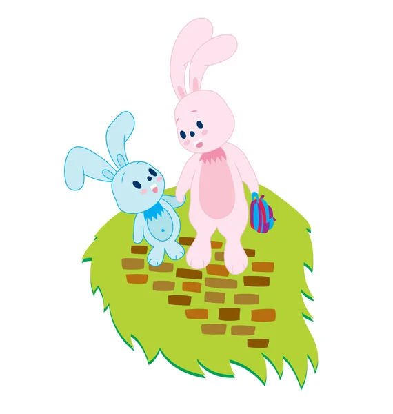 Rabbits Family — Stock Vector