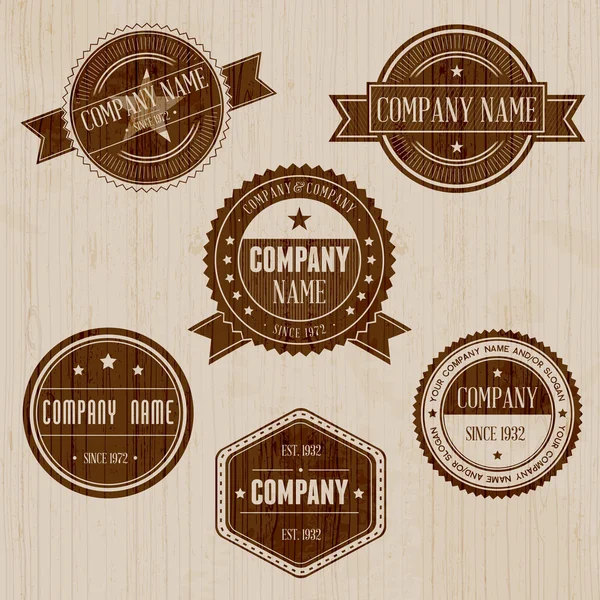 Set di badge vintage — Vettoriale Stock