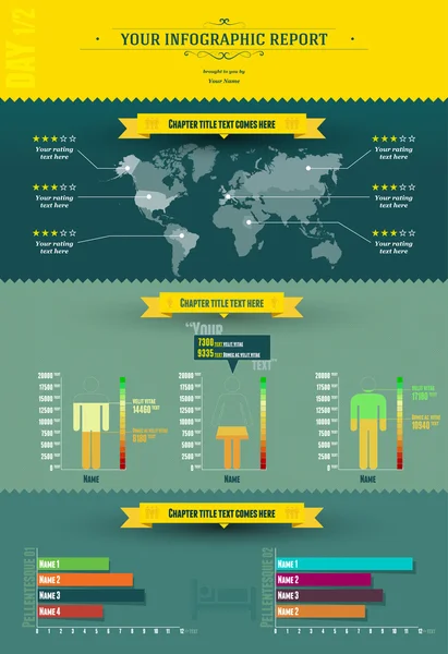 Infographic zpráva - infogrpahic prvky — Stockový vektor